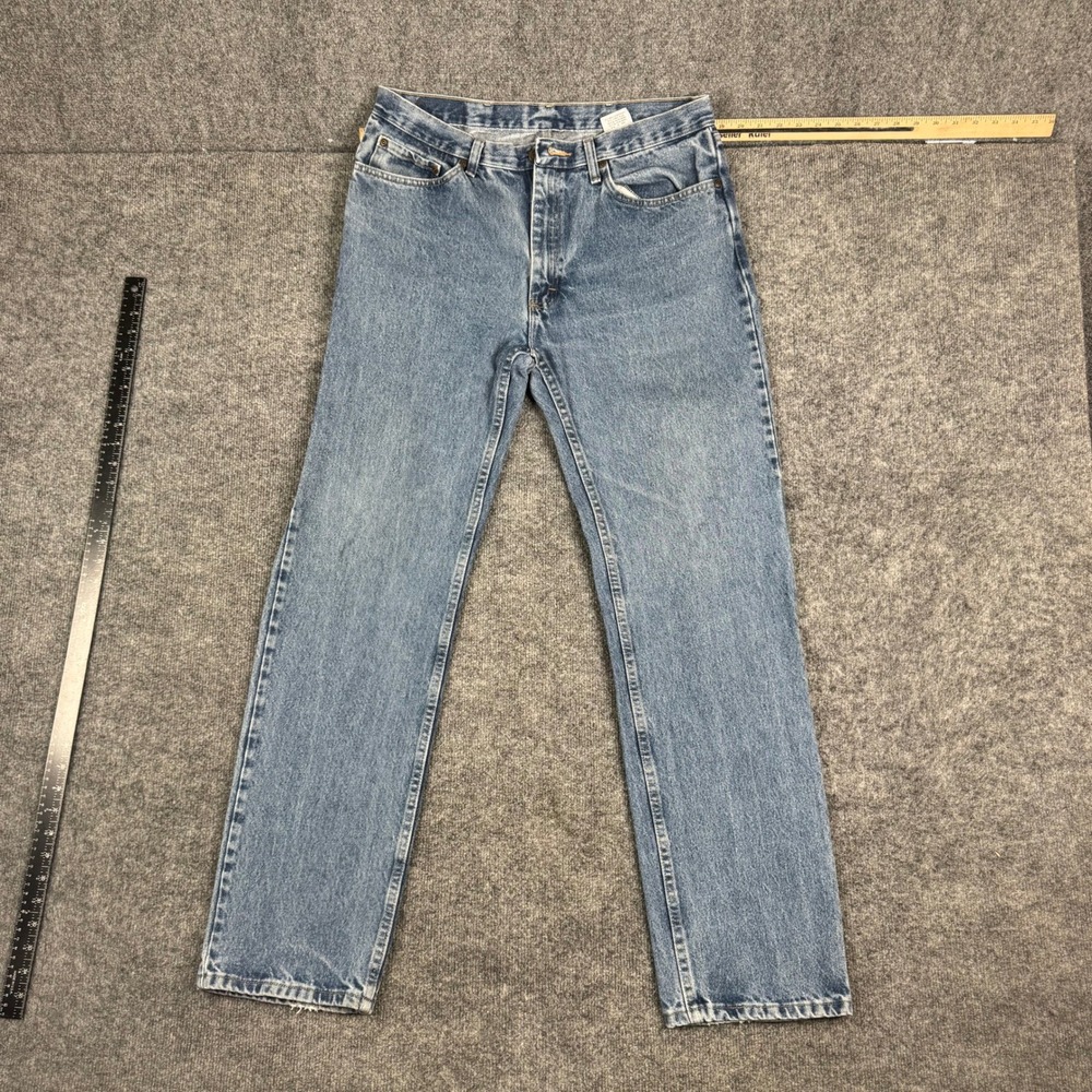 Wrangler Jeans Mens Size 36x34 Blue Straight Leg Cotton Denim Casual Medium Wash